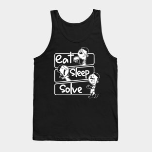 Eat Sleep Solve Repeat Speed Cubing Puzzle Cube design Tank Top